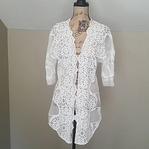 3/4 sleeve sheer shawl